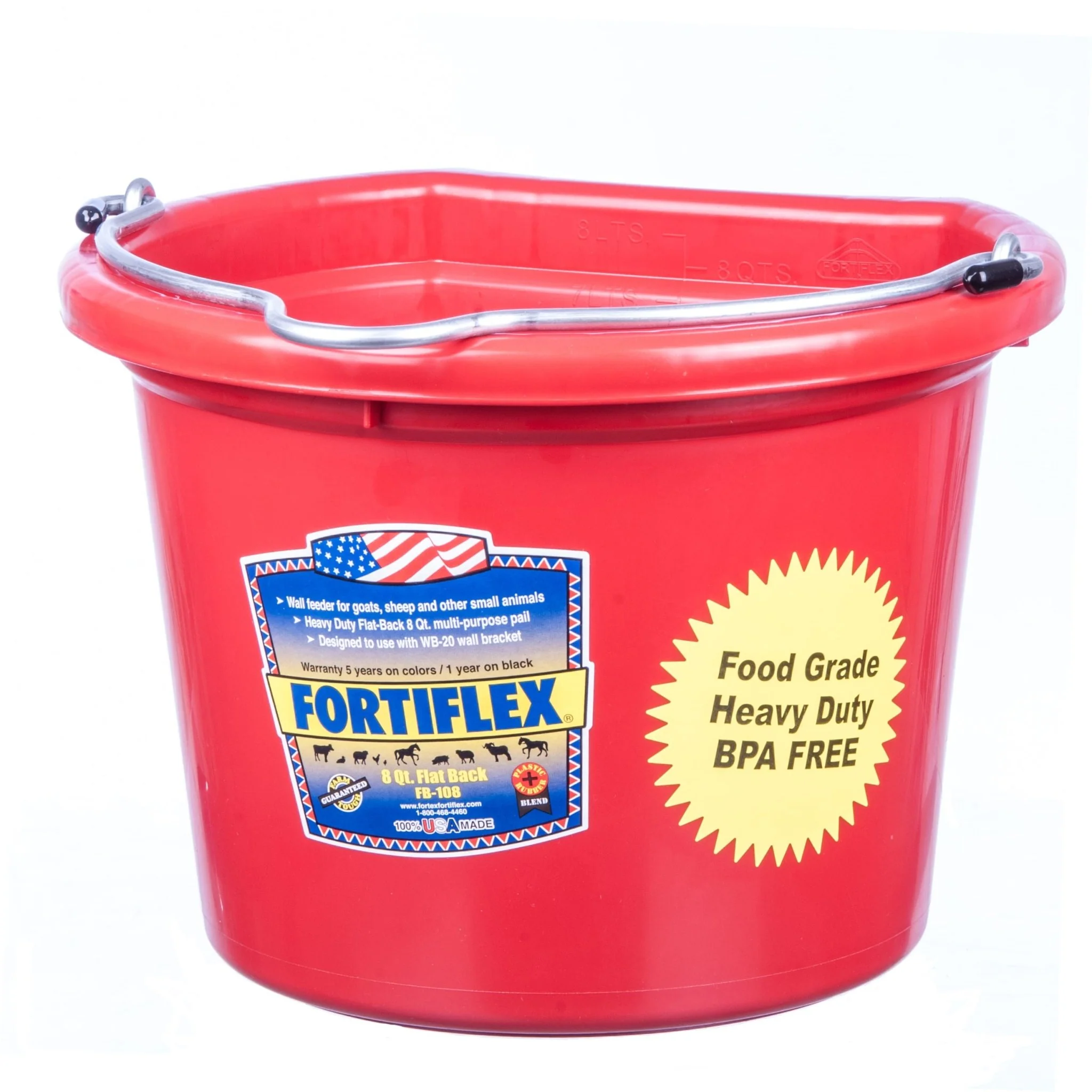 Fortiflex 2 Gallon Flatback Bucket - Buy Pet Shop