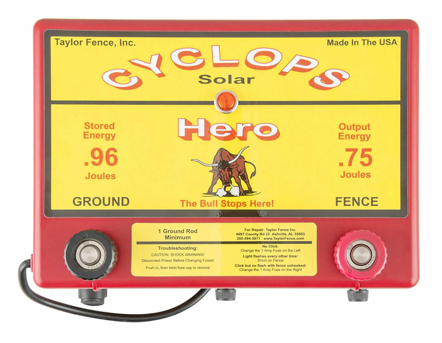 Cyclops Hero Solar .75 Joule Fence Charger - Buy Pet Shop