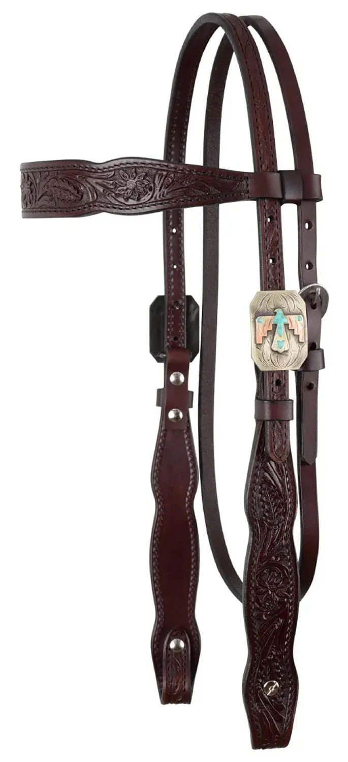 Circle Y Great Oak Browband Headstall, Full - Buy Pet Shop