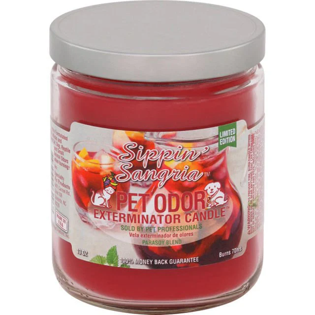 Pet Odor Exterminator Candle, Sippin' Sangria, 13 oz - Buy Pet Shop