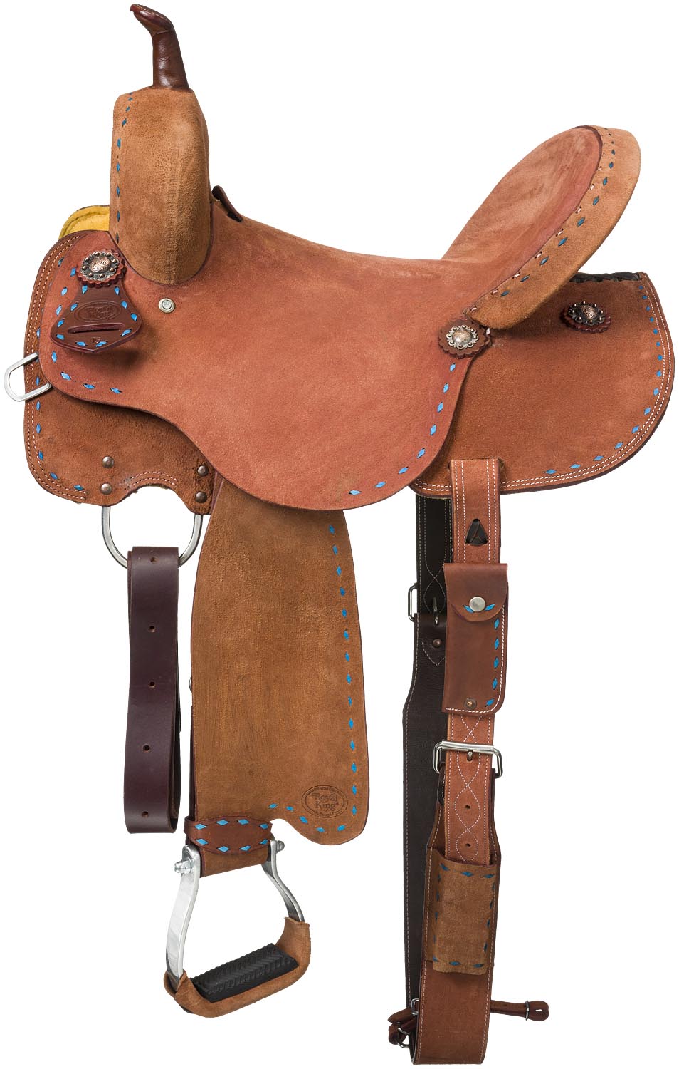 Tough1 Medina Buckstitch Roughout Barrel Saddle - Buy Pet Shop