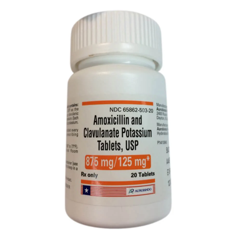 Rx Amoxicillin & Clavulanate Potassium (Generic) Tablets for Dogs & Cats, 125mg - Buy Pet Shop