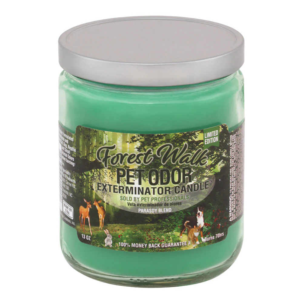 Pet Odor Exterminator Candle, Forest Walk, 13 oz - Buy Pet Shop