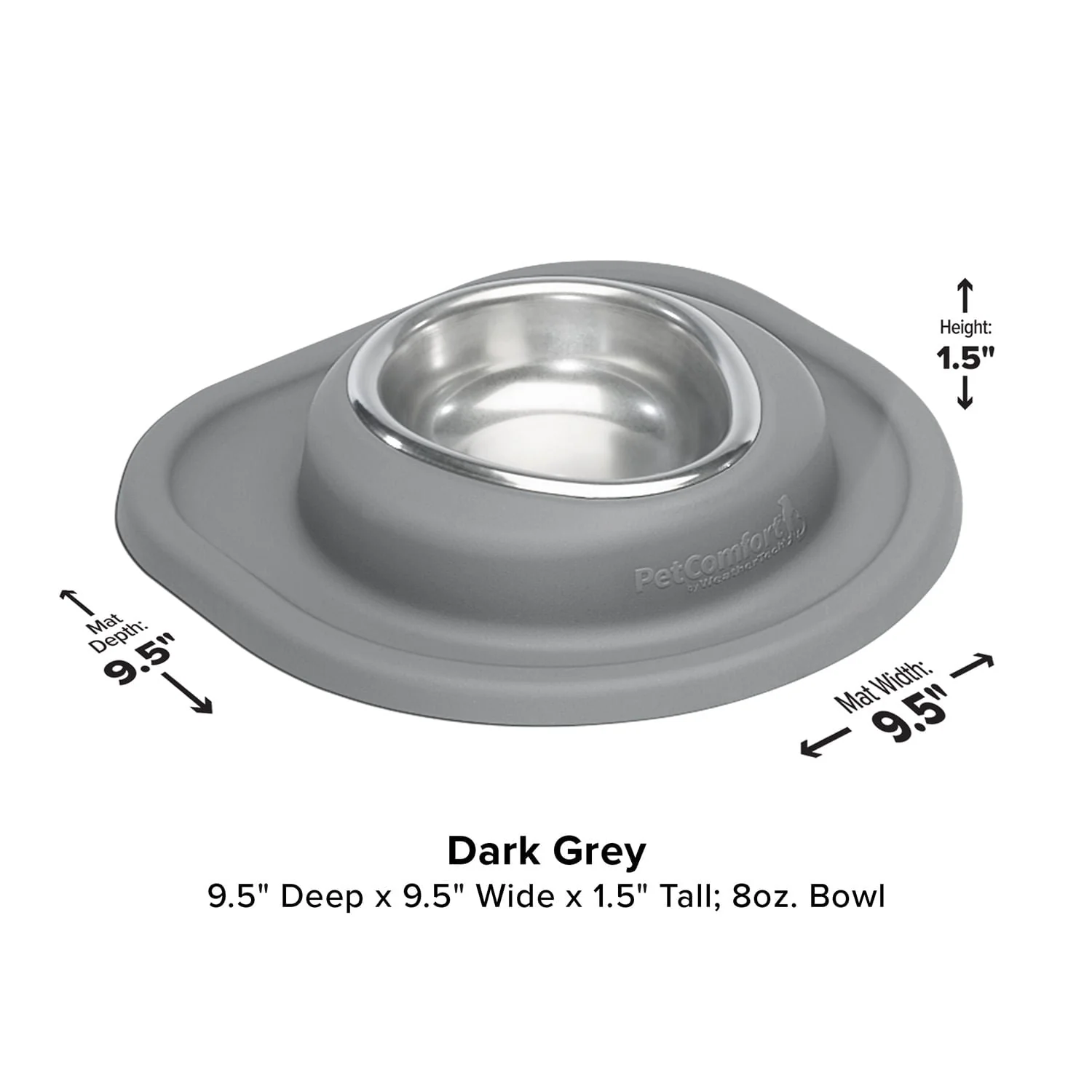WeatherTech Single Low Pet Feeding System, Stainless Steel - Buy Pet Shop