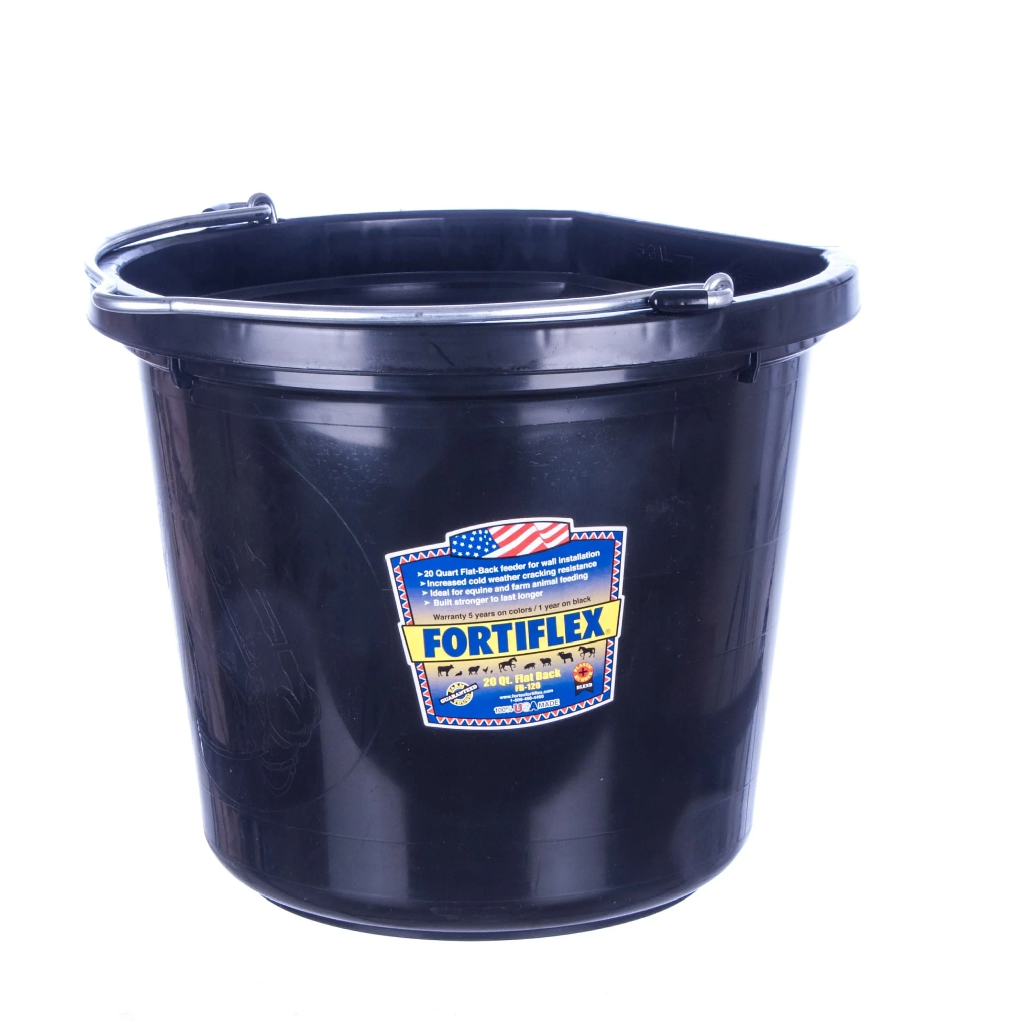 Fortiflex Flatback Buckets, Black - Buy Pet Shop