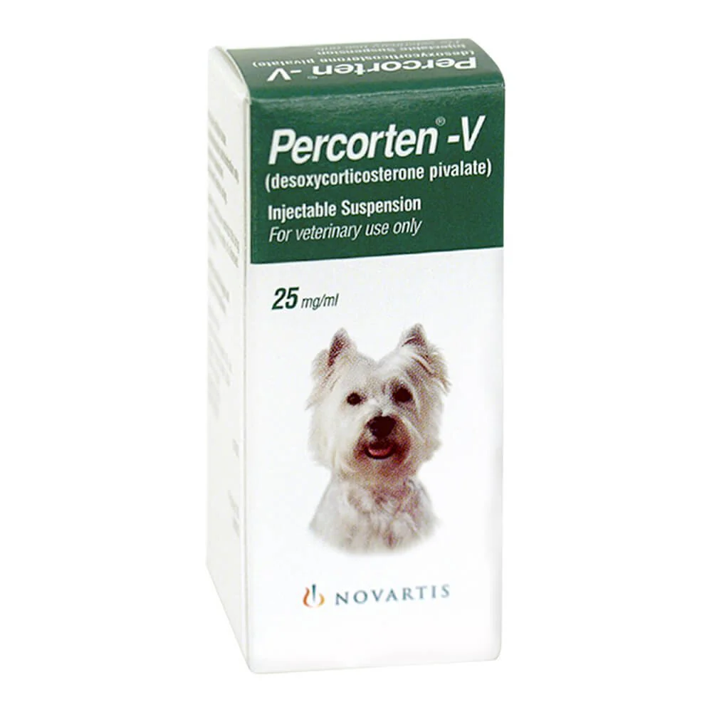 Rx Percorten-V for Dogs (desoxycorticosterone pivalate) Injectable Suspension, 25mg/mL, 4 mL Vial - Buy Pet Shop
