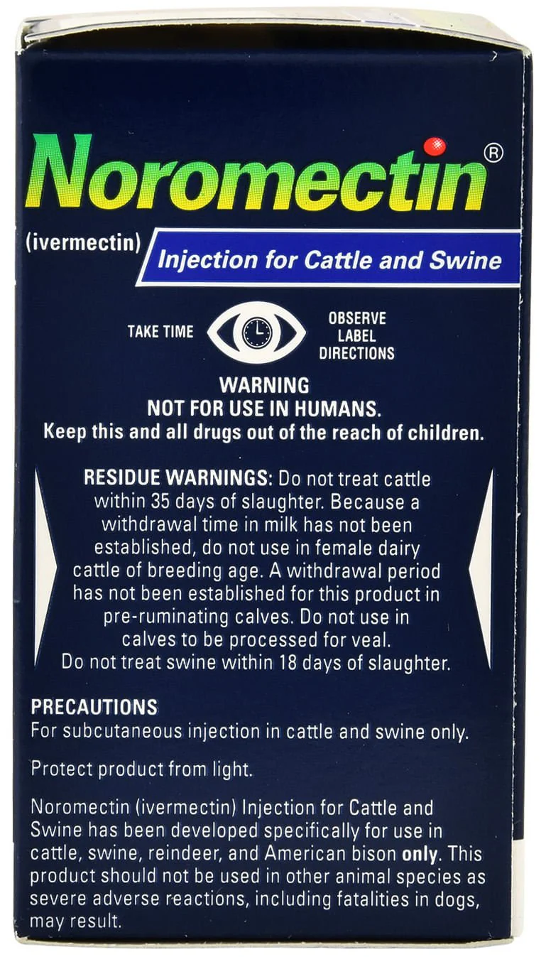 Noromectin Injectable Cattle & Swine Wormer (1% Ivermectin) - Buy Pet Shop