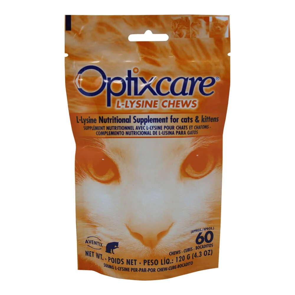 Optixcare L-Lysine Chews for Cats & Kittens, 60 Chews - Buy Pet Shop