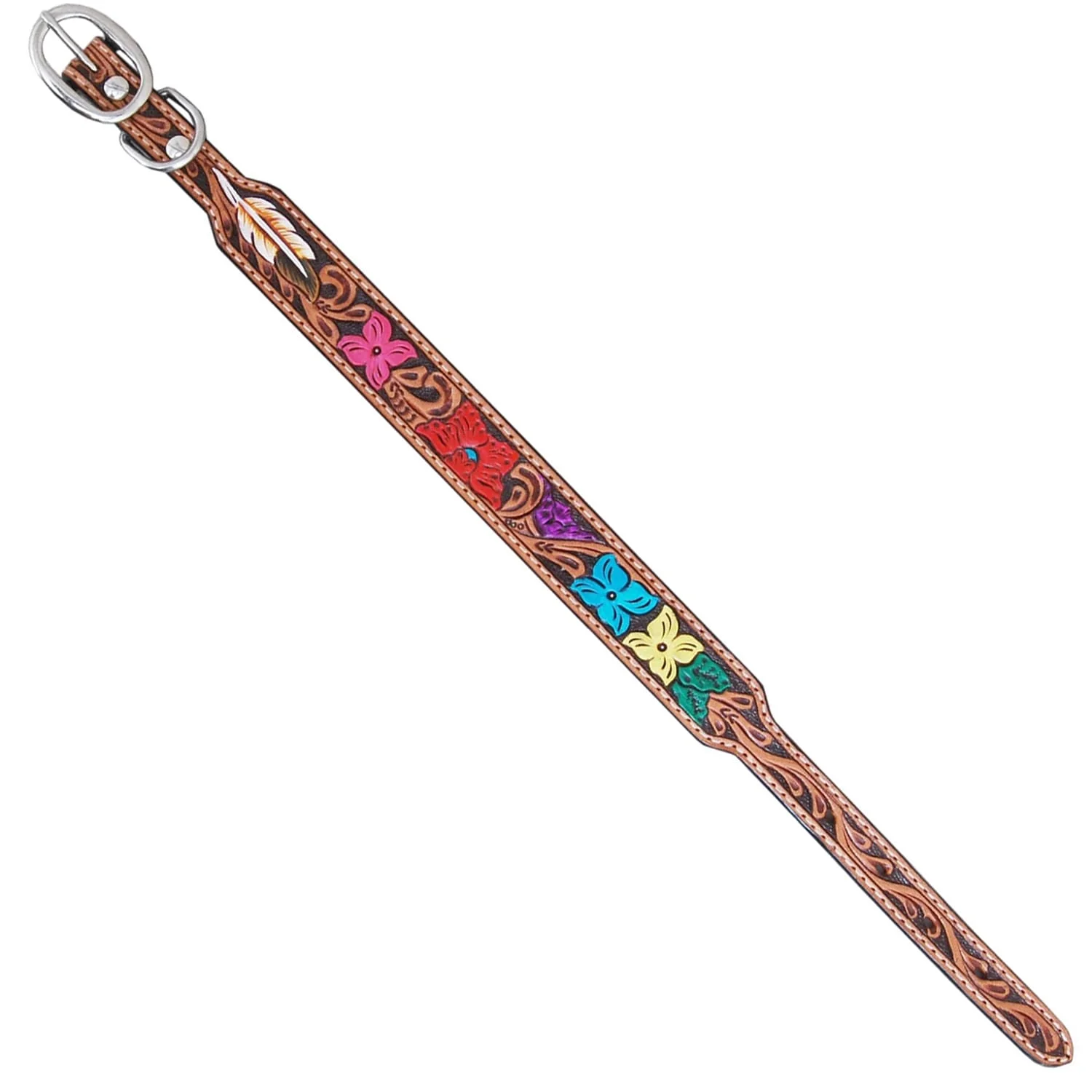 Rafter T Logo Dog Collar, Large, Black/Multi - Buy Pet Shop