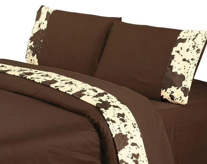 Cowhide 4 Piece Sheet Set, 100% Cotton 350 Thread Count - Buy Pet Shop