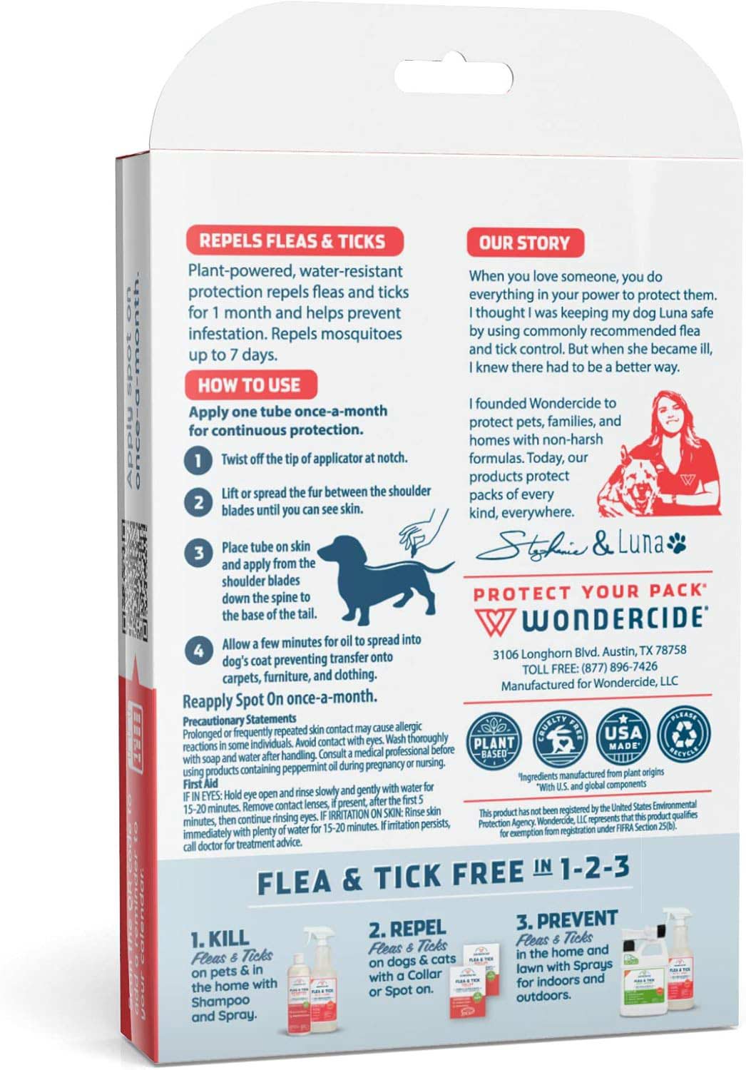 Wondercide Flea & Tick Spot On for Dogs, Peppermint - Buy Pet Shop