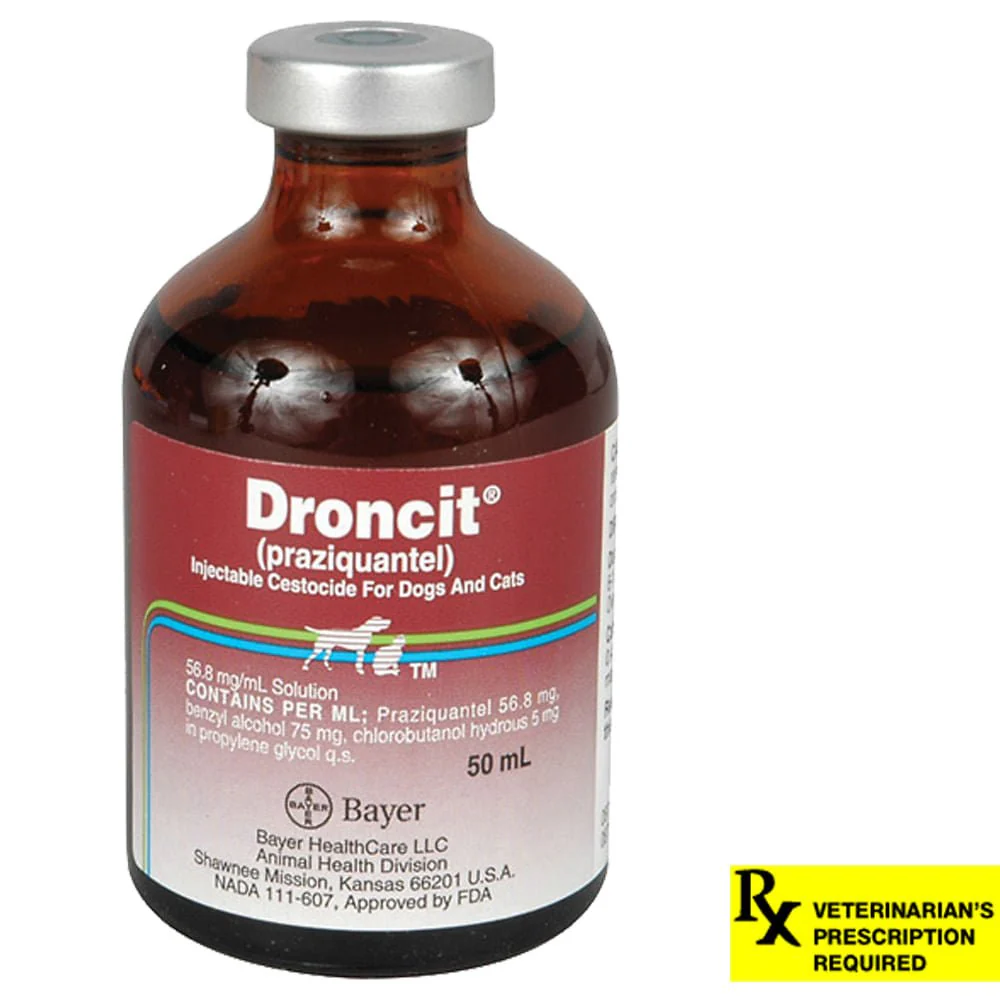 Rx Droncit (praziquantel) Injectable Cestocide for Dogs & Cats - Buy Pet Shop