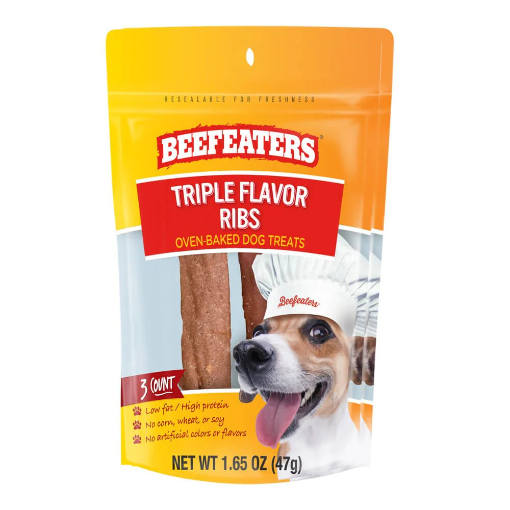 Beefeaters Triple Flavor Ribs, 1.65 oz, Case of 12 - Buy Pet Shop