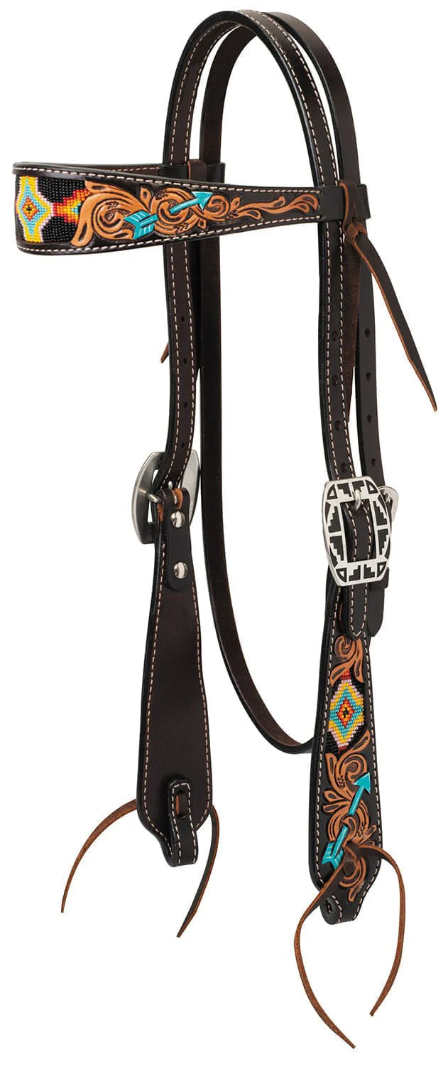 Turquoise Cross Navajo Arrow Browband Headstall - Buy Pet Shop