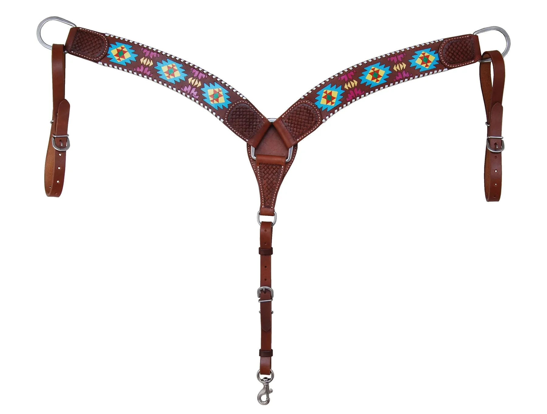 Rafter T Painted Aztec Contoured Breast Collar - Buy Pet Shop