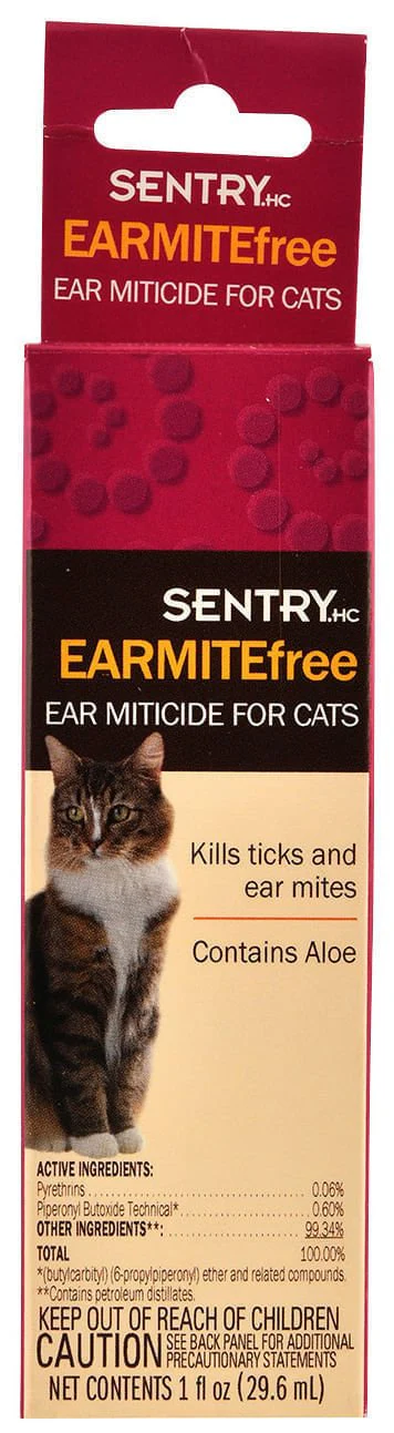Sentry Earmite Free Ear Miticide for Cats - Buy Pet Shop