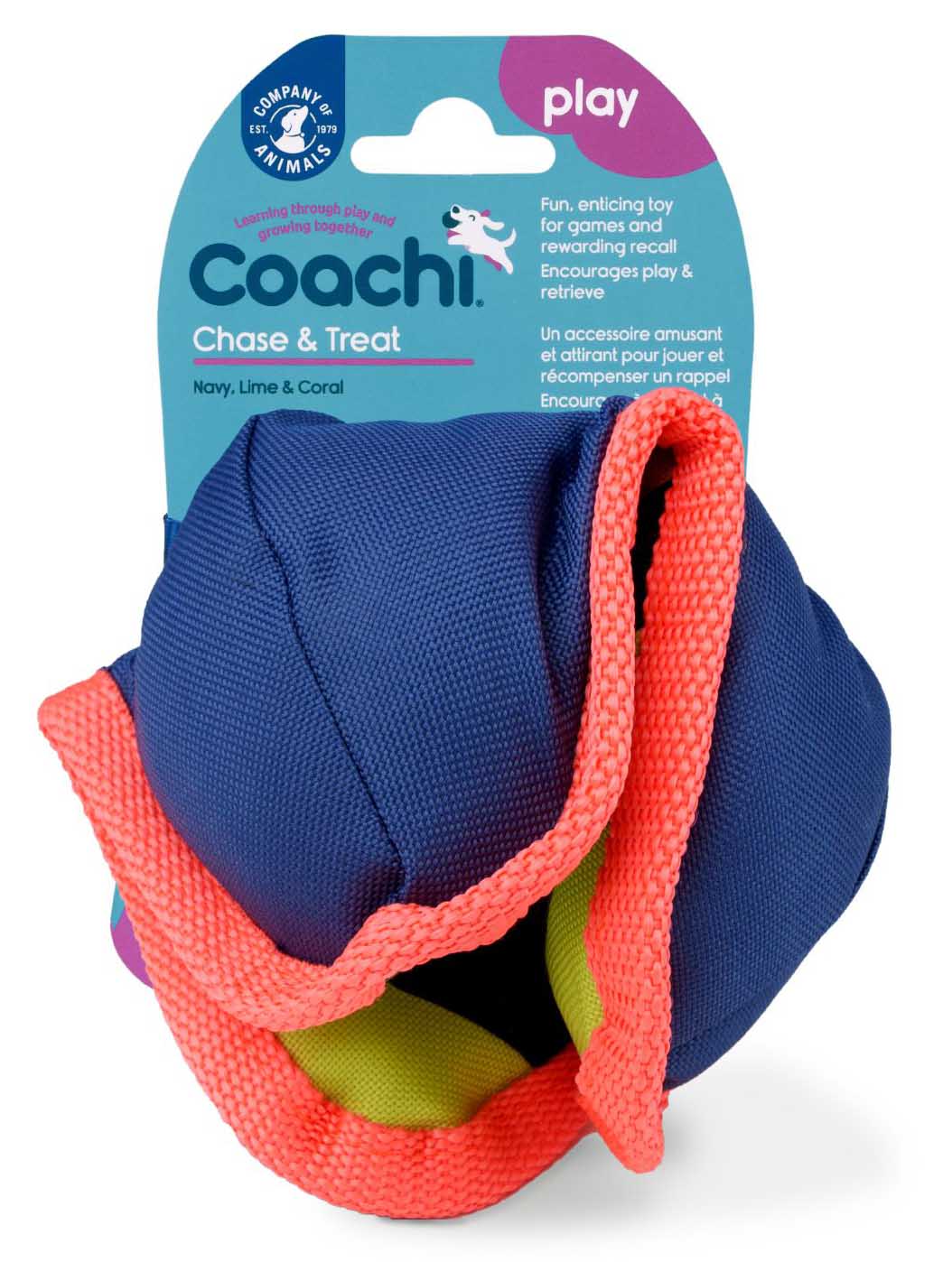 Coachi Chase & Treat Navy, Lime & Coral - Buy Pet Shop