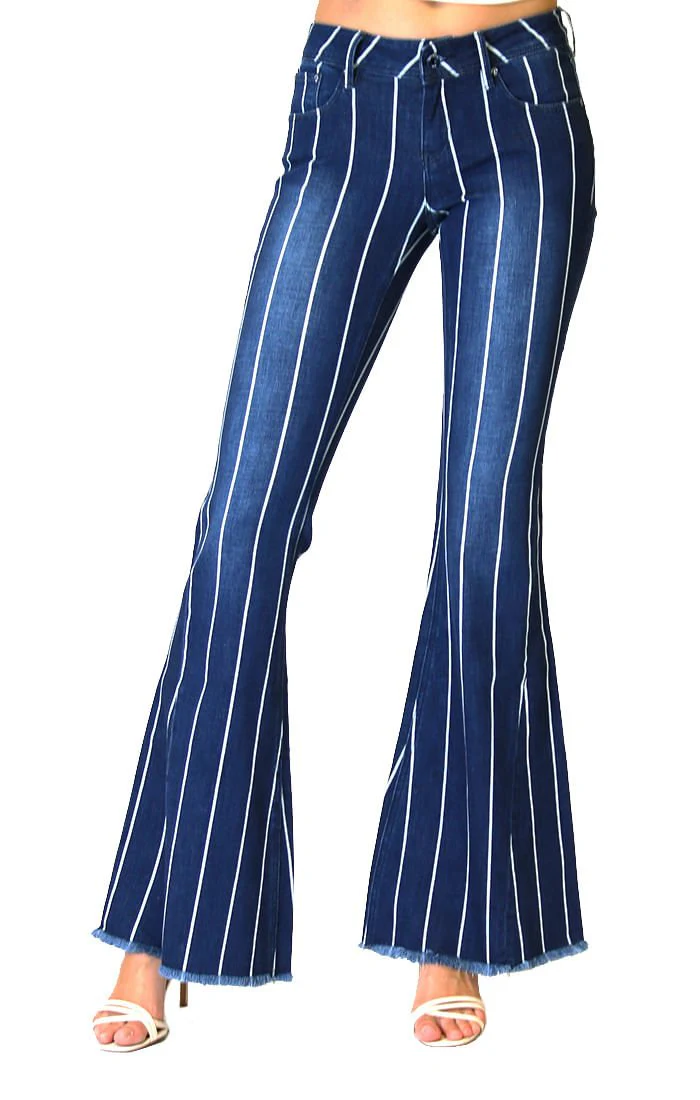 Grace in LA Stripe Flare Jeans - Buy Pet Shop