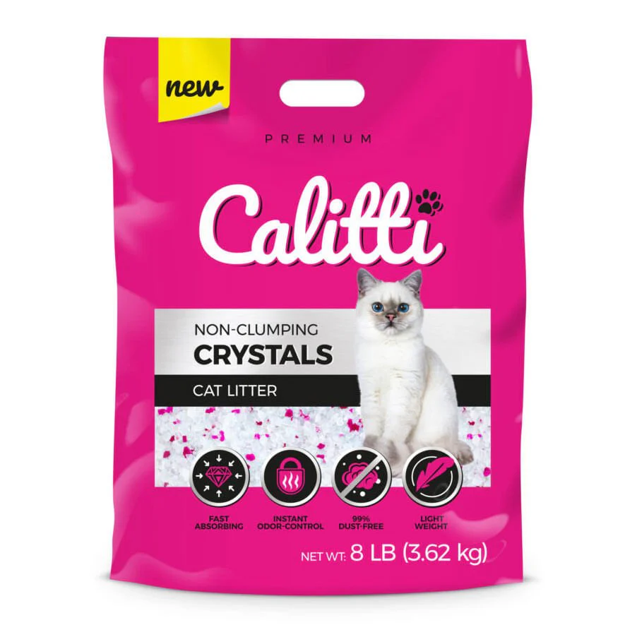 Calitti Non-Clumping Cat Litter Crystals with Silica Gel, 8 lbs - Buy Pet Shop