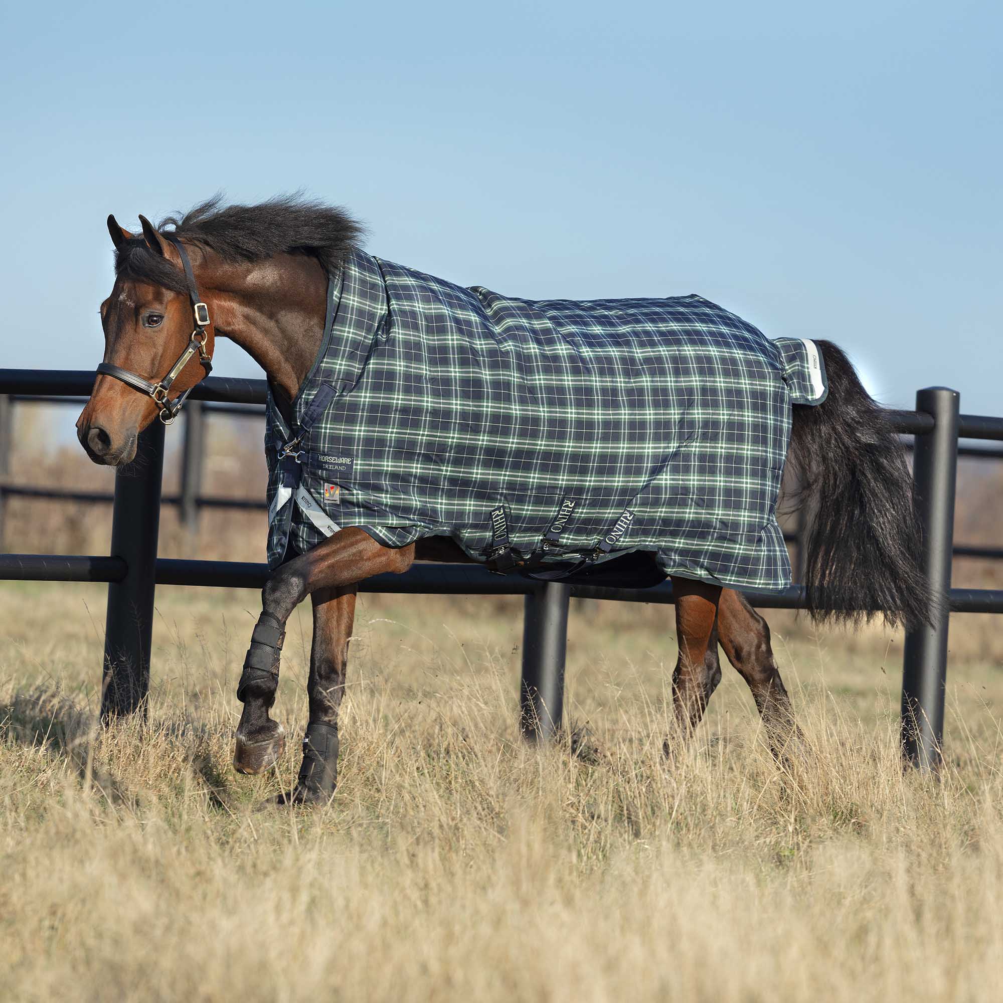 Rhino Wug Hunter Check Horse Blanket with Vari-Layer , Mediumweight, 250 gram - Buy Pet Shop