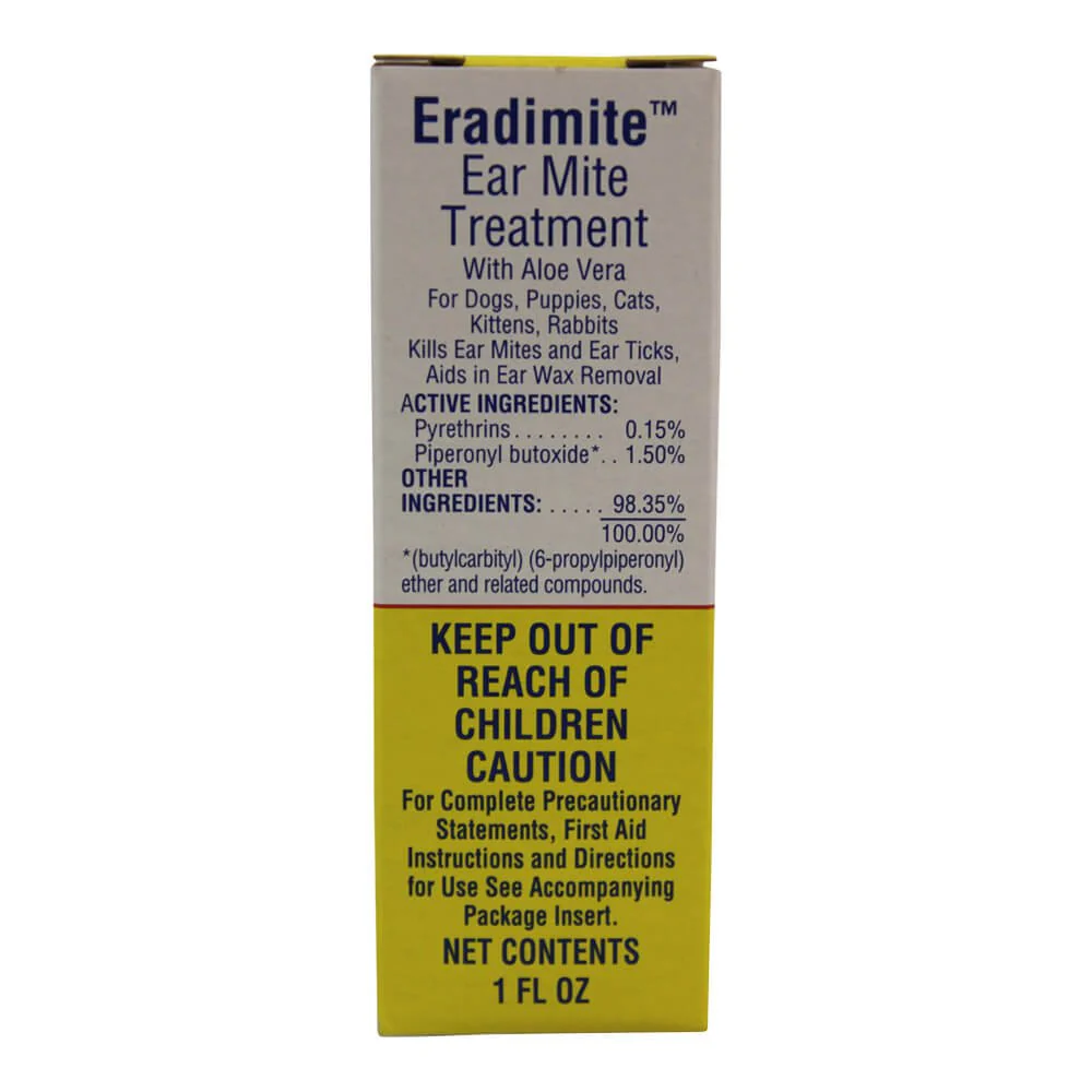 Ear Mite Treatment for Dogs, Puppies, Cats, Kittens and Rabbits, 1 fl oz - Buy Pet Shop