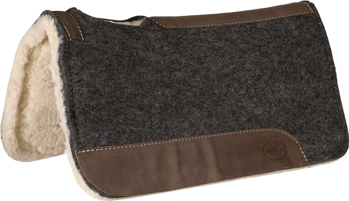 Wool Contoured Saddle Pad with Fleece Bottom, 32