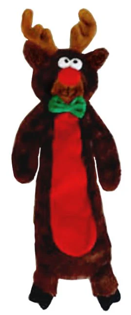 Christmas Characters Unstuffed Plush Squeaker Dog Toys, 12