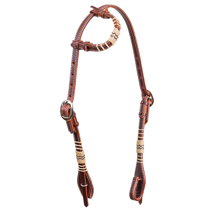 Latigo and Rawhide One Ear Leather Headstall - Buy Pet Shop