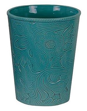 Savannah Ceramic Wastebasket, Turquoise - Buy Pet Shop