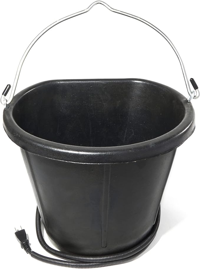 Heated Flat-Back Rubber Bucket for Livestock - Buy Pet Shop