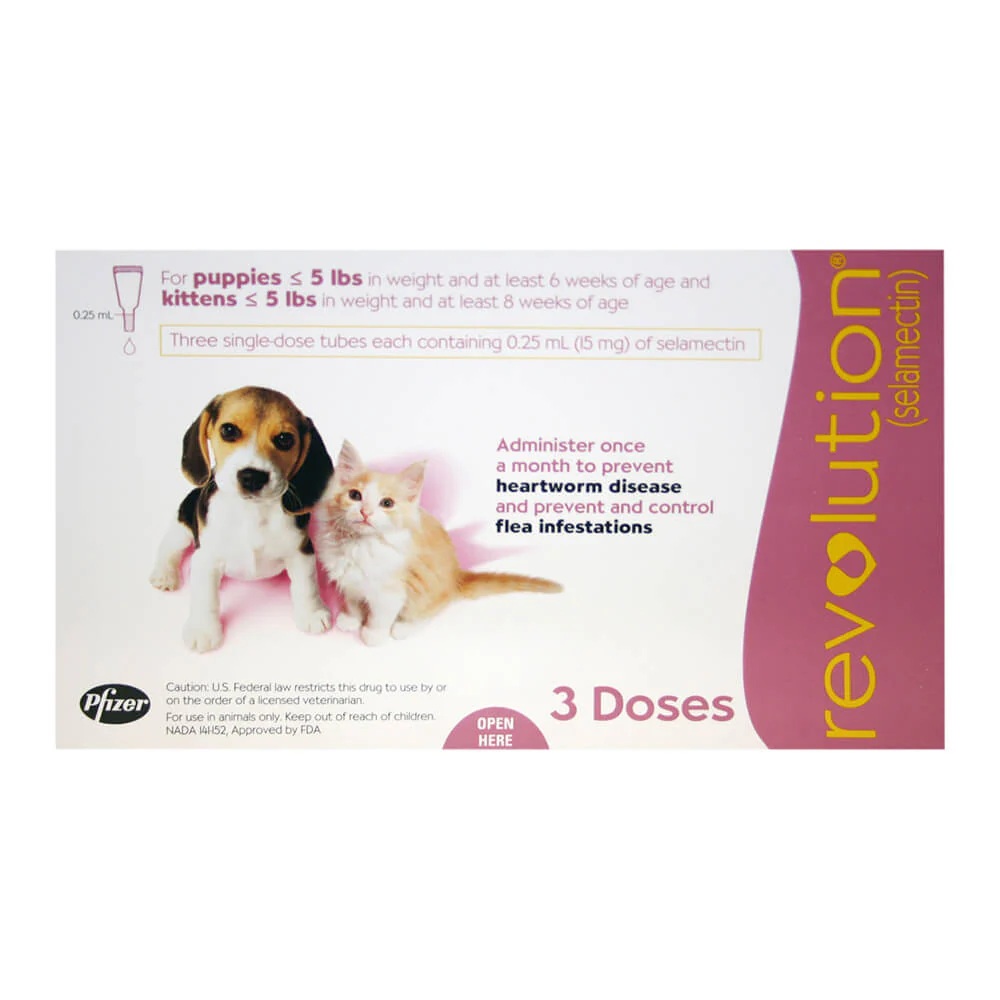 Revolution (selamectin) for Puppies & Kittens (0-5lbs) - Buy Pet Shop