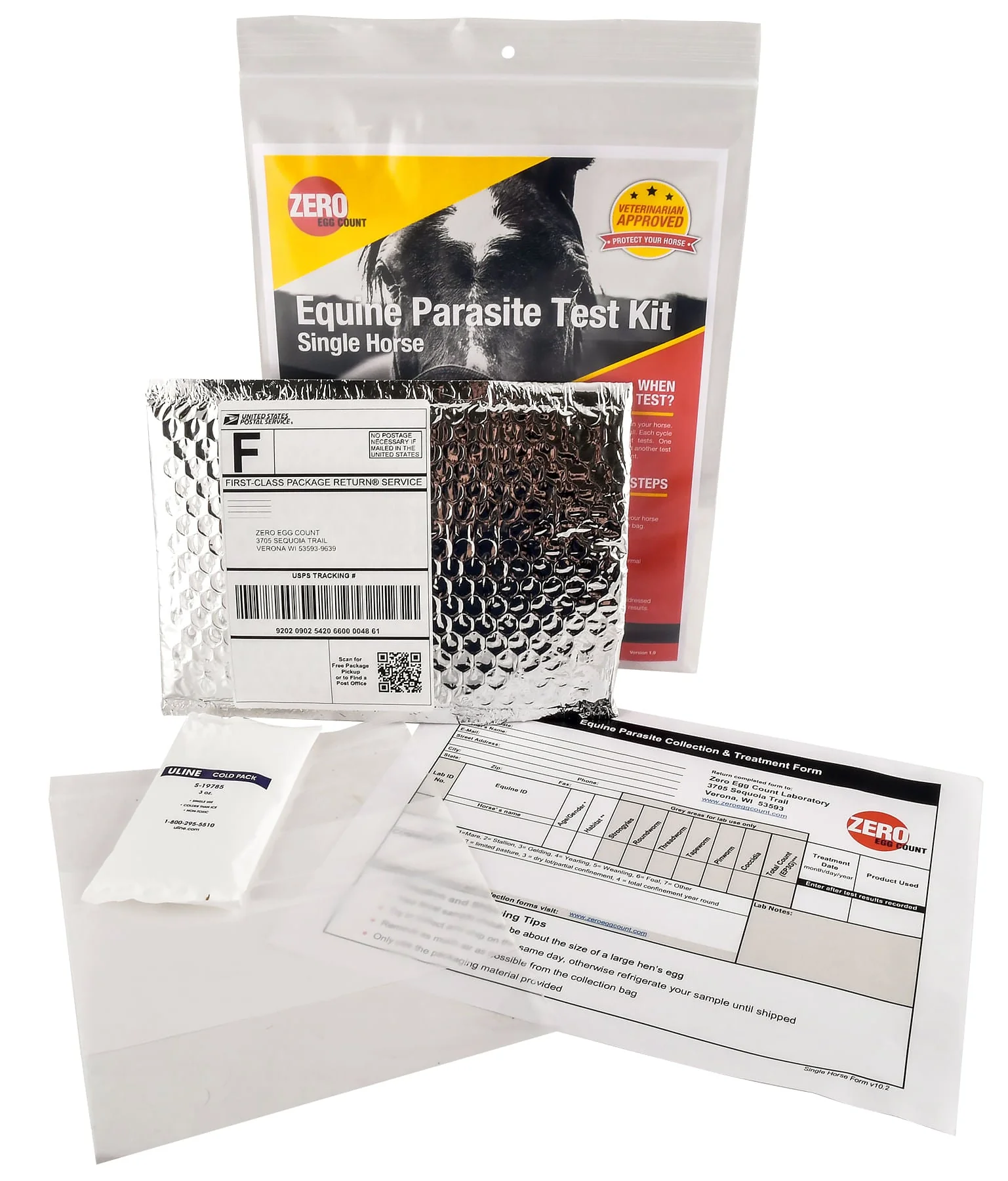 Zero Egg Count Equine Fecal Test Kit - Buy Pet Shop