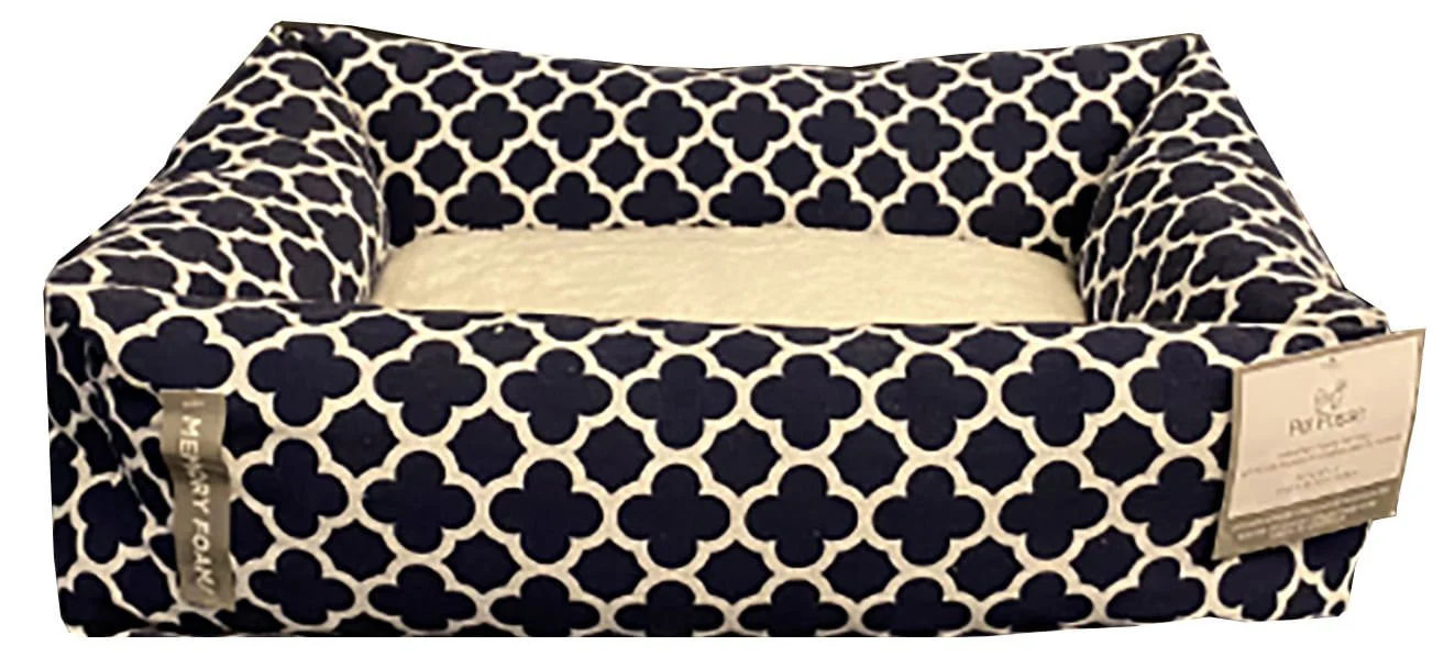 Memory Foam Rectangle Bed With Sherpa Lining - Buy Pet Shop