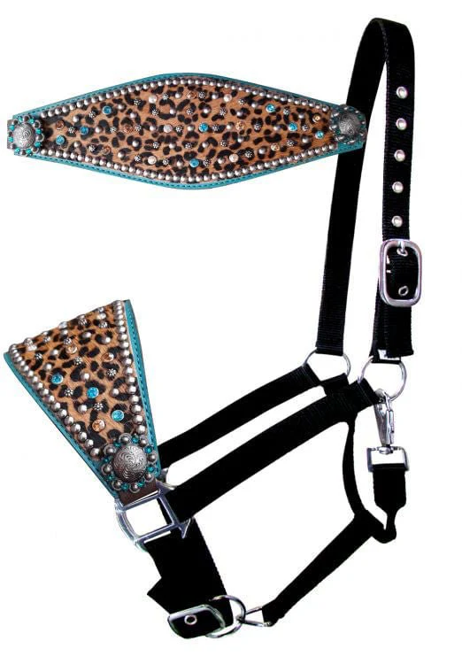 Showman Cheetah & Rhinestone Bronc Halter - Buy Pet Shop