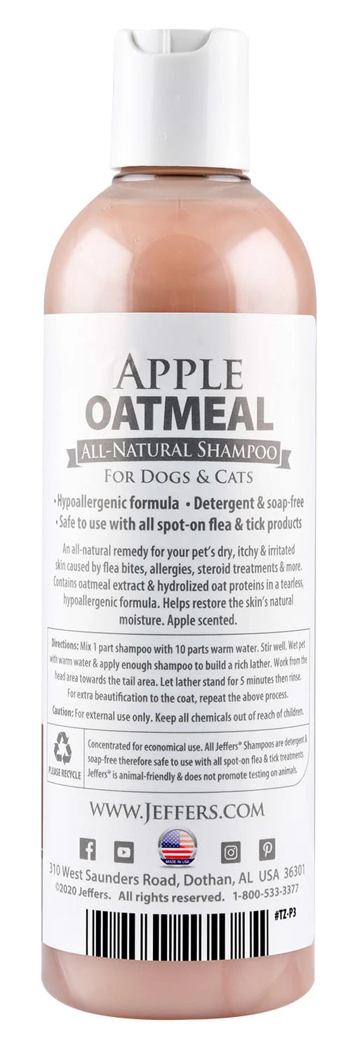 Pet Apple-Oatmeal Shampoo for Dogs and Cats - Buy Pet Shop