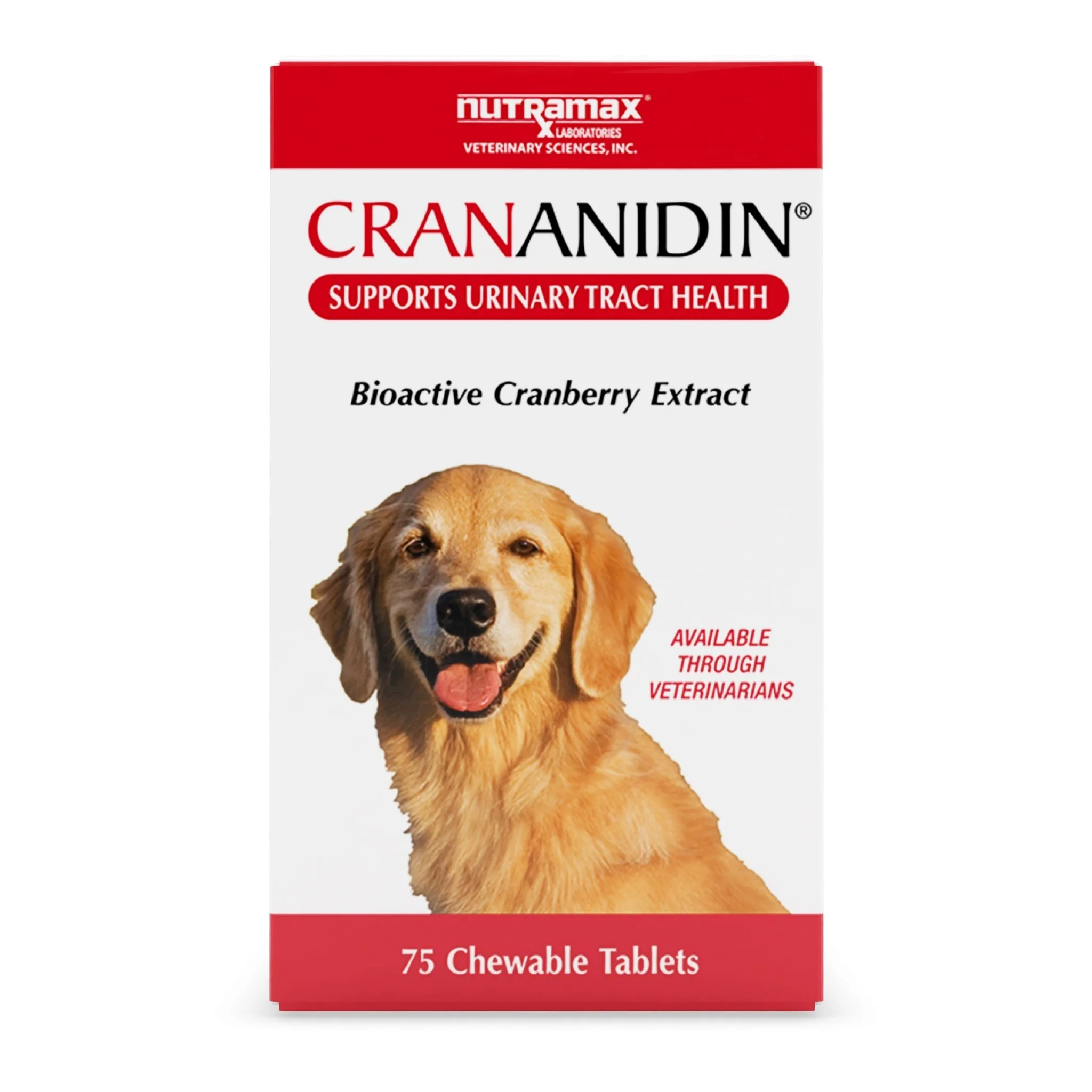 Nutramax Crananidin - Cranberry Extract Urinary Tract Health Supplement for Dogs, 75 Chewable Tablets - Buy Pet Shop