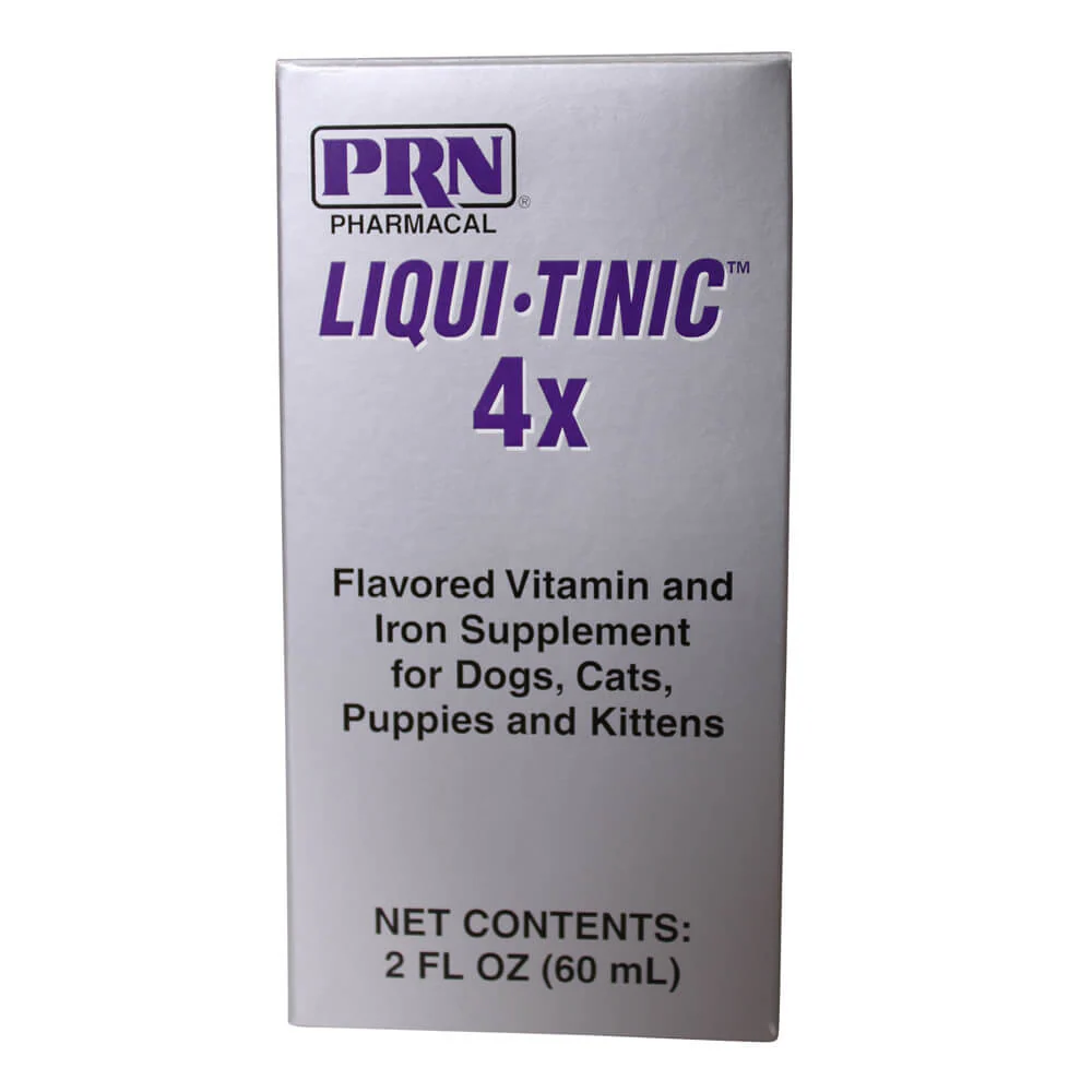 Liqui-Tinic 4X Vitamin and Iron Supplement for Dogs, Cats, Puppies and Kittens, 2 fl oz - Buy Pet Shop