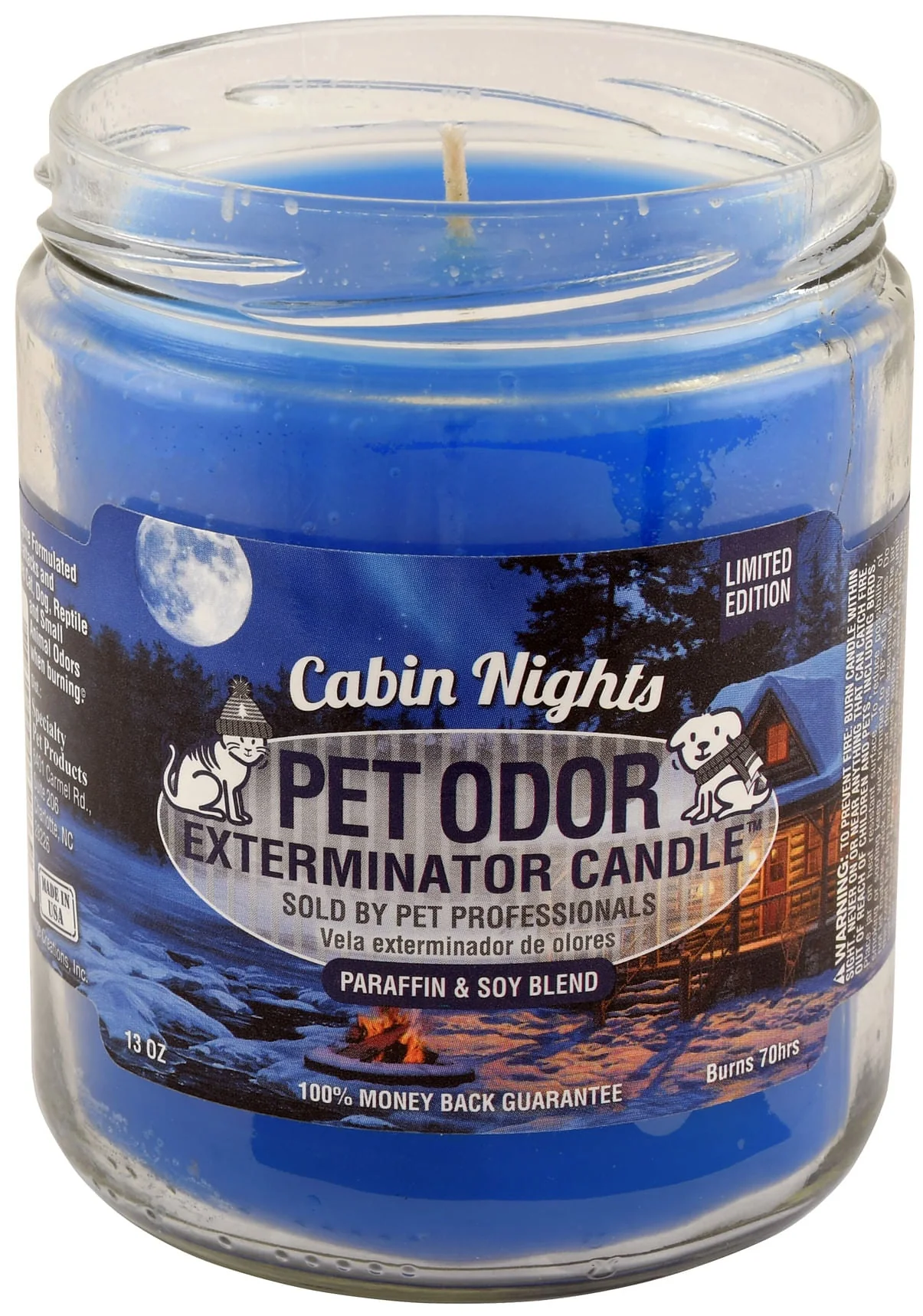 Pet Odor Exterminator Candle, Cabin Nights, 13 oz - Buy Pet Shop