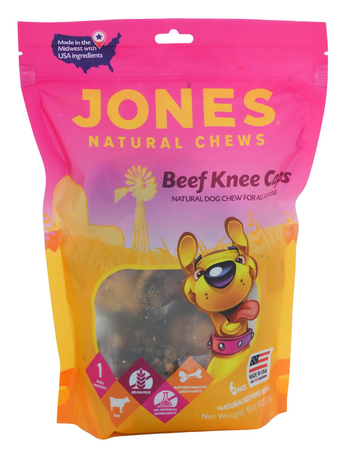 Jones Natural Chews Beef Kneecaps, 6 pk - Buy Pet Shop