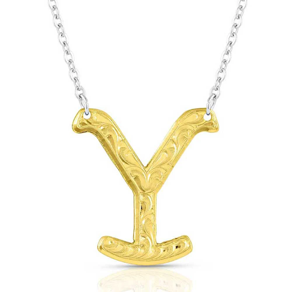 The Y Yellowstone Brand Necklace, Gold - Buy Pet Shop