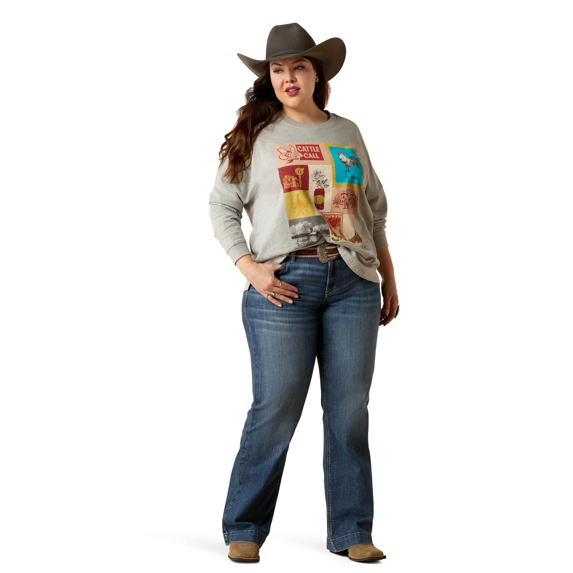 Ariat Women's Cattle Call Oversized Longsleeve Shirt - Buy Pet Shop