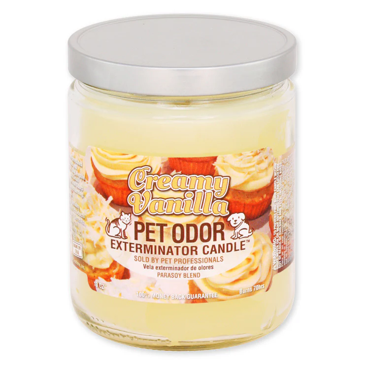 Pet Odor Exterminator Candle, Creamy Vanilla, 13 oz - Buy Pet Shop
