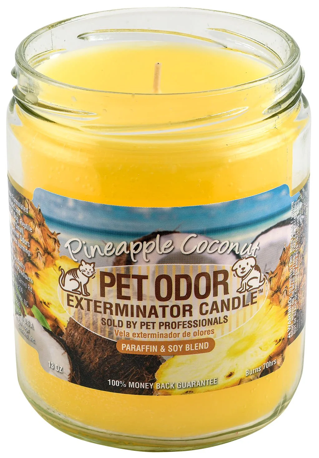 Pet Odor Exterminator Candle, Pineapple Coconut, 13 oz - Buy Pet Shop