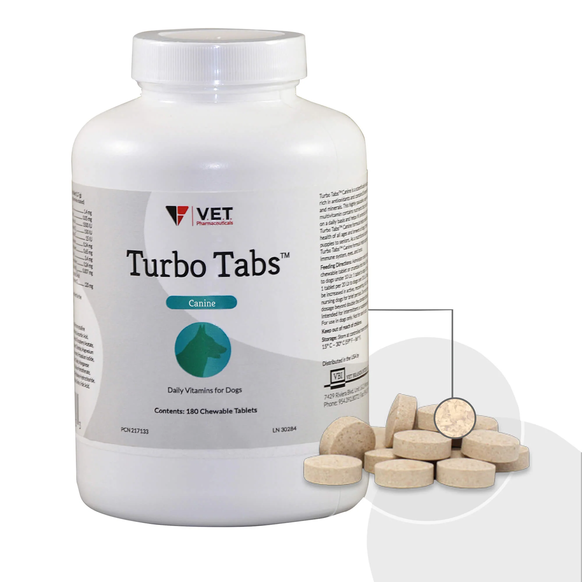 Turbo Tabs Chewable Daily Vitamins for Dogs, 180 ct - Buy Pet Shop
