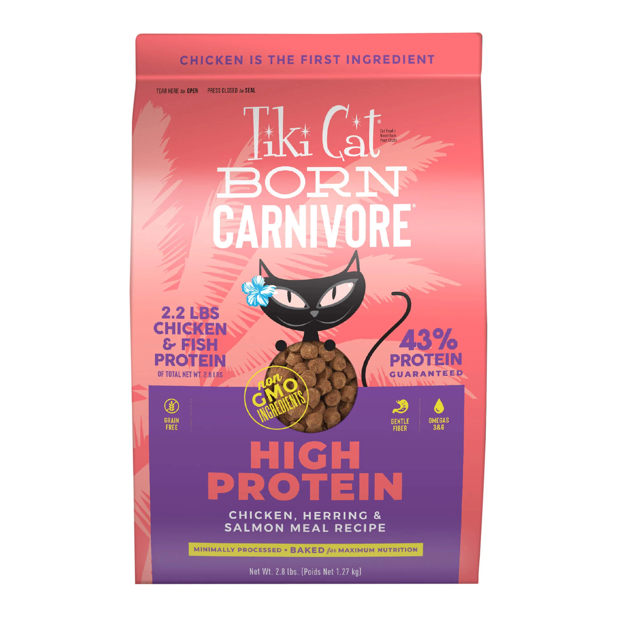 Tiki Cat Born Carnivore High Protein Dry Cat Food, Chicken, Herring & Salmon Meal - Buy Pet Shop