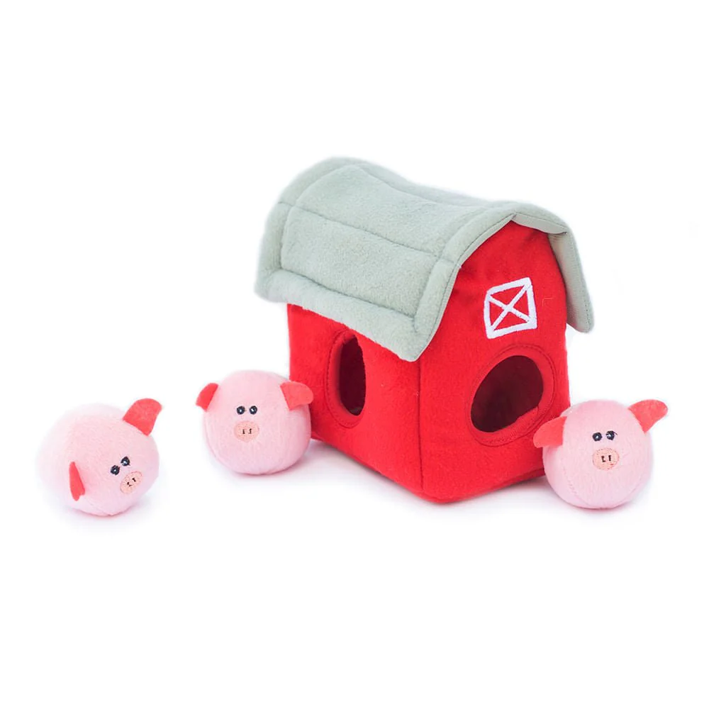 Zippy Burrow 4 Piece Pig Barn Dog Toy - Buy Pet Shop