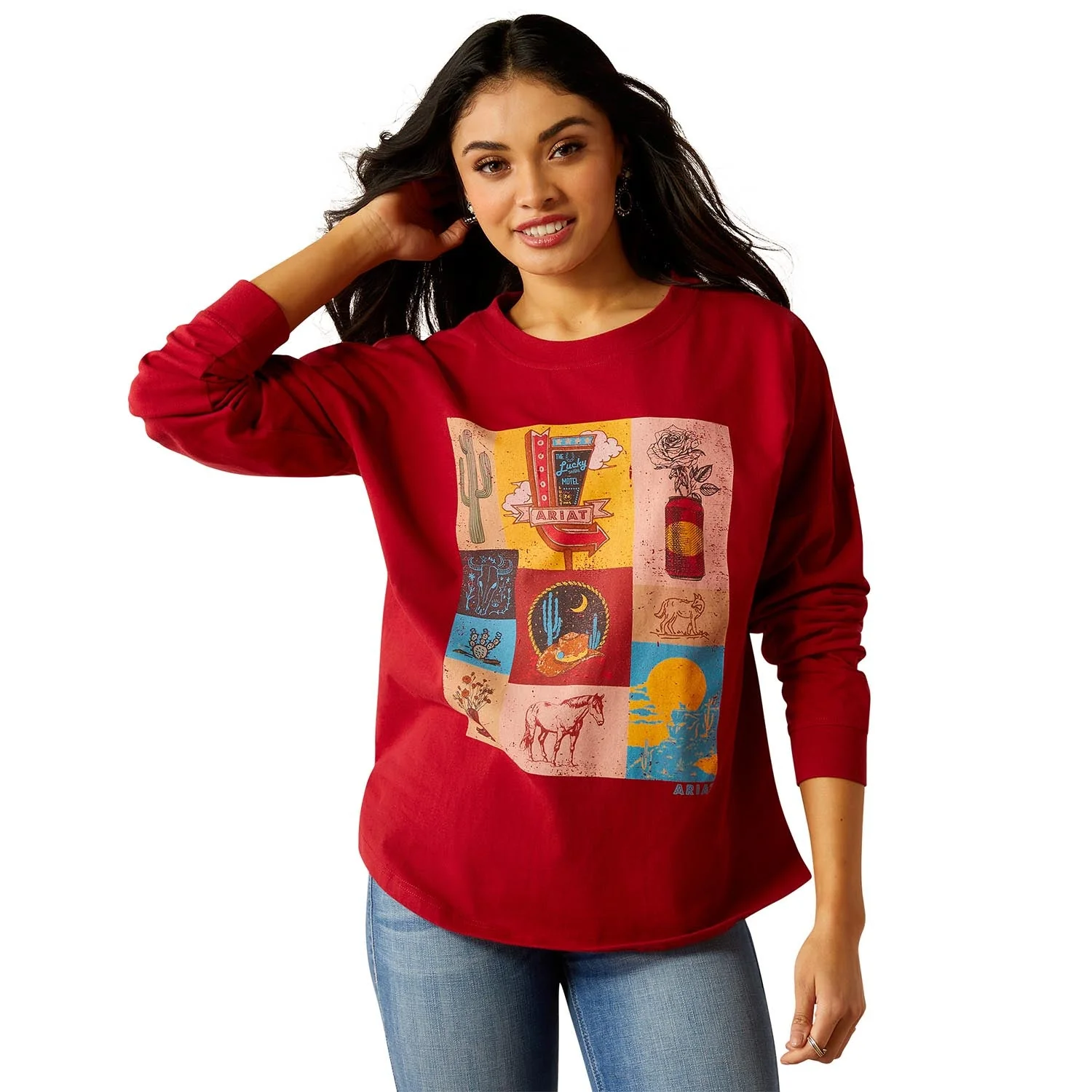 Ariat Women's Roadside Oversized Longsleeve Shirt - Buy Pet Shop