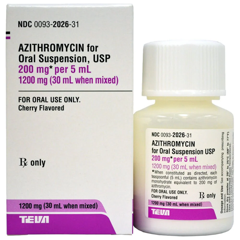 Rx Azithromycin (Generic) Oral Suspension, 200mg/5ml, 30 ml mixed - Buy Pet Shop