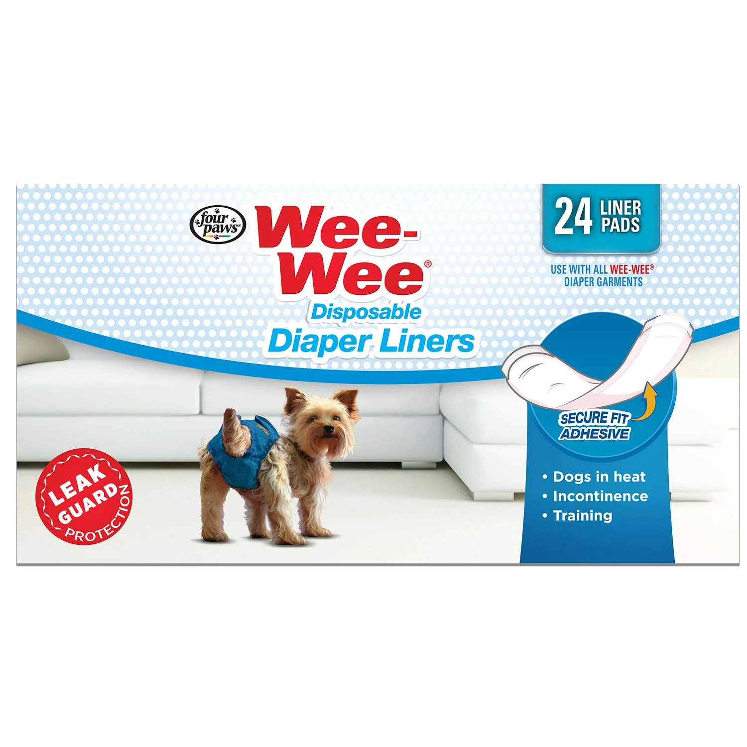 Wee-Wee Dog Diaper Garment Pads, 24 Count - Buy Pet Shop