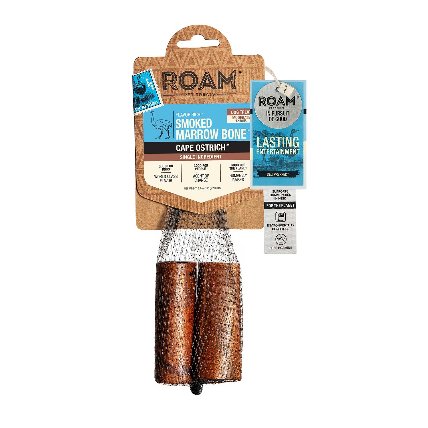 Roam Dog Treats Smoked Marrow Cape Ostrich Bone - Buy Pet Shop